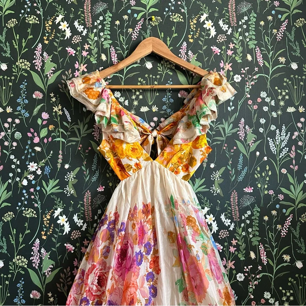 Raie Zimmermann Open Back Floral Dress - Picture 2 of 12
